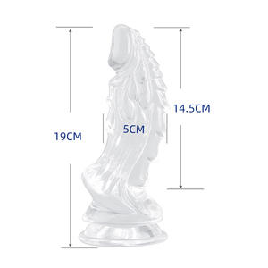 Mainan masturbasi simulasi berbentuk kristal transparan untuk wanita, cocok untuk penggunaan di luar ruangan, mainan seks dewasa - Product Image 5