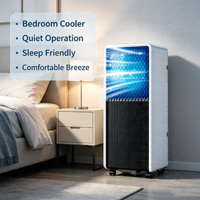 Nouveau climatiseur portable 3300W avec protection intégrée contre les surcharges, oscillation automatique haut/bas, pour la maison et le bureau