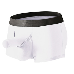 Calzoncillos Bóxer <span class=keywords><strong>de</strong></span> Bambú para Hombre <span class=keywords><strong>con</strong></span> Logotipo Personalizado, Ropa Interior Clásica <span class=keywords><strong>de</strong></span> Punto Transpirable <span class=keywords><strong>con</strong></span> Diseño <span class=keywords><strong>de</strong></span> Trompa <span class=keywords><strong>de</strong></span> <span class=keywords><strong>Elefante</strong></span> - Product Image 2
