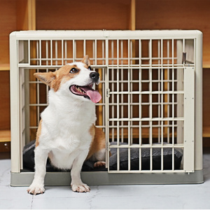 Promotion : Nouvelle <span class=keywords><strong>cage</strong></span> pour animaux de petite et moyenne taille, en résine plastique, anti-rouille, avec couvercle, maison pour chien avec roues, <span class=keywords><strong>cage</strong></span> de transport pour animaux de compagnie - Product Image 5