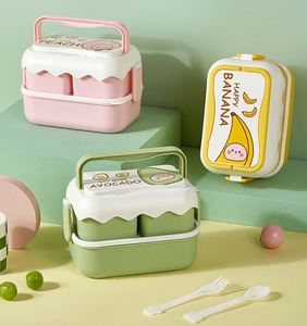 Children's <b>Lunch</b> Box with Compartments and Cutlery <b>Set</b> <b>Lunch</b> Box Leak-Proof Bento Box BPA-Free School Nursery and Excursions - Product Image 5