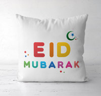 Coussins islamiques colorés Eid taies d'oreiller arc-en-ciel couleur Eid Mubarak housse de coussin pour musulman Eid maison décoration
