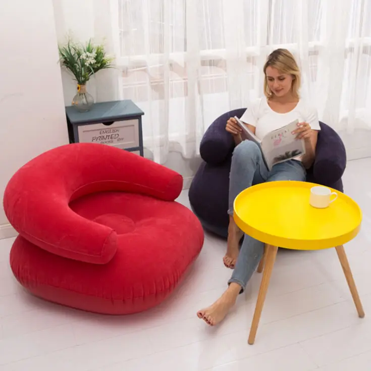 Wholesale custom colorful comfortable cheap inflatable living room Inflatable seat air sofa inflatable chair