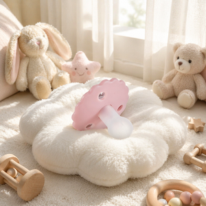 Sucette innovante en silicone de qualité alimentaire sans BPA, écologique, en forme de pétales de fleurs pour bébés de 0 à 12 mois, durable, ton neutre, <span class=keywords><strong>nuit</strong></span> - Product Image 3