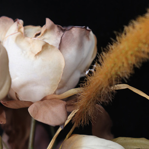 ช่อดอกไม้แห้ง จัดแต่งด้วยหญ้าแพมพัสธรรมชาติ ดอกป๊อปปี้สีขาวน้ำตาล <span class=keywords><strong>ดอกไม้</strong></span>หางสุนัข ดอกยูคาลิปตัส ใบกุหลาบ ใบไม้ประดิษฐ์ - Product Image 6