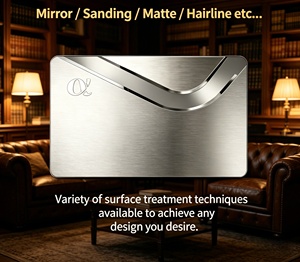 Carte Métallique VIP Personnalisée en Acier Inoxydable Gravée au Laser, Finition Miroir Mat, RFID NFC, Carte de Visite Métallique de Luxe - Product Image 5