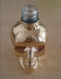 30ml Cobalt Blue <strong>Skull</strong> <strong>Glass</strong> <strong>Bottle</strong> with Screw Cap Dropper Hot Stamped Surface for Essential Oils &amp; Skin Care Serum Packaging - Product Image 4