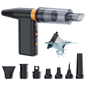 <span class=keywords><strong>Aspirateur</strong></span> sans fil portatif, <span class=keywords><strong>batterie</strong></span> 2000mAh, moteur BLDC, aspiration 121-150 AW, <span class=keywords><strong>souffleur</strong></span> d'air, nettoyage humide/sec pour la maison et la voiture - Product Image 1