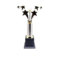 Trophée en cristal 6 étoiles écologique pour le sport, 15 pouces, cadeaux d'entreprise, promotions, soirées de récompenses - Prix compétitif - Exportateur indien