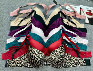 3-b0432 #   Liquidazione a Basso Prezzo: Stock Misto di Reggiseni con Ferretto e Pizzo per Donne Europee e Americane, Taglie Grandi, Stampa Leopardata, <span class=keywords><strong>Intimo</strong></span> Femminile - Product Image 3