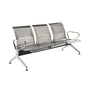 Silla de acero inoxidable Ou He SS303 con reposabrazos para sala de espera de hospital o parque - Product Image 4