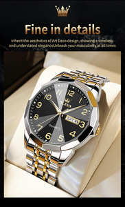 OLEVS 9970-<span class=keywords><strong>Montre</strong></span> à quartz <span class=keywords><strong>pour</strong></span> <span class=keywords><strong>homme</strong></span>, mode, simple, en acier inoxydable, étanche, chic - Product Image 3