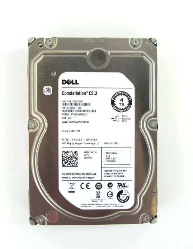 0529FG HDD di alta qualità 4TB SAS 7200rpm 3.5 pollici 6G 512n disco rigido muslimab disco rigido SAS da 4TB con vassoio per Server Dell