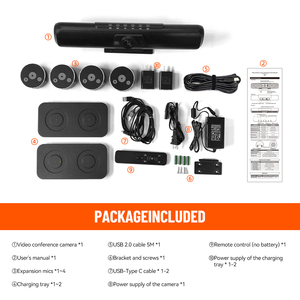 Système de vidéoconférence UHD tout-en-un avec caméra 4K, <span class=keywords><strong>zoom</strong></span> 3x, microphones intégrés, haut-parleurs - Product Image 5