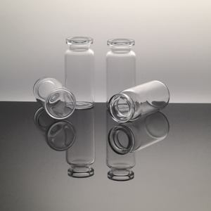 Frasco de Vidrio Borosilicato Neutro Despirogenado de 10 ml, Transparente, RTU, Lavado y Esterilizado con ETO - Product Image 1