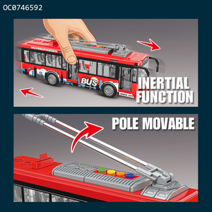 Model Plastic Friction Powered Car Door Opening <strong>Red</strong> Double Decker <strong>Bus</strong> <strong>Toy</strong> - Product Image 5