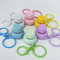 New Design Simple Round Plastic Keyboard Keychain Click Keycap Fidget Switch Led Base Light up Clicker Button Hot-Selling