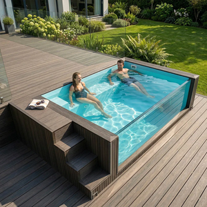 Outdoor Smart Swim Pump Ready to Use Above Ground Family Swimming Pool Fiberglass <b>Frame</b> Pool - Product Image 6