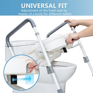 Asiento de Inodoro Elevado Bliss para Personas Mayores y con Discapacidad, con Barra de Seguridad y Capacidad de 350 Libras para Baño - Product Image 2