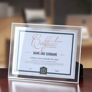 Customized Certificate Crystal Picture <strong>Frame</strong> Glass <strong>Photo</strong> <strong>Frame</strong> Glass 4x6 5x7 8x10 12x16 A4 <strong>A5</strong> A2 Sparkling Crystal <strong>Photo</strong> <strong>Frame</strong> - Product Image 4