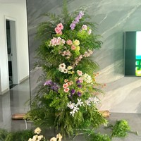 Composition florale artificielle verte et violette, ensemble de boules de fleurs pour mariage, anniversaire, fête prénatale, décoration de scène et arche