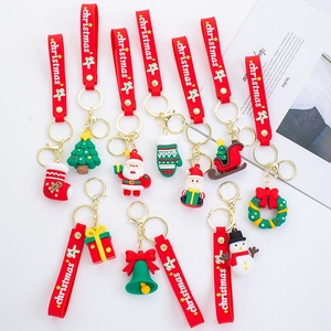 Sản Phẩm Mới 3D Phim Hoạt Hình Giáng Sinh Keychain Santa Claus Snowman Keychain PVC Cây Giáng Sinh Treo Quà Tặng Bán Buôn - Product Image 2