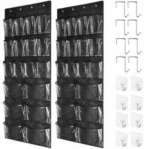 Custom 18 Grid Mesh/Non-Woven Fabric/PVC Door Hanging Storage Bag for Bathroom Kitchen Wardrobe Cabinet Items <b>Shoes</b> - Product Image 4