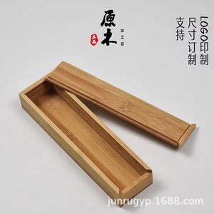 Caja de bambú extraíble, organizador de escritorio rectangular de madera para quemador de incienso, hecho a mano, tamaño personalizable - Product Image 4
