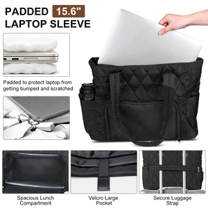 Work Laptop Tote <strong>Bags</strong> with Insulated Food Compartment, Lightweight Puffer Lunch Tote <strong>Bag</strong> for Business Office Teacher <strong>Nurse</strong> - Product Image 4
