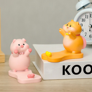 Soporte para teléfono con dibujos animados, figura de resina, base giratoria, soporte de escritorio, regalo decorativo - Product Image 5