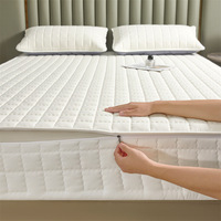 Nouvelle Housse de Matelas Matelassée Simple 2026 avec Fermeture Éclair, Drap Housse Entièrement Fermé sur 6 Côtés, Utilisation Toutes Saisons pour Matelas à Ressorts