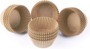 Moules à muffins en papier brun et blanc de 6 cm, 9 cm, 11 cm, mini-cupcakes au chocolat, résistants à la graisse, jetables, compatibles micro-ondes - Product Image 4