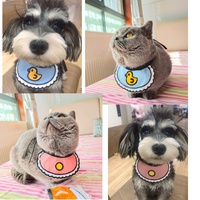 Bandana Hewan Peliharaan Anjing & Kucing Semua Musim Natal Tahun Baru Bahan Benang Motif Huruf Gaya Inggris Syal Leher Pakaian Bib