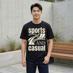 Camisetas de hombre de algodón 100% de alta calidad a bajo precio, personalizadas con estampado gráfico de streetwear, deportivas y casuales, transpirables y de corte holgado. - Product Image 1