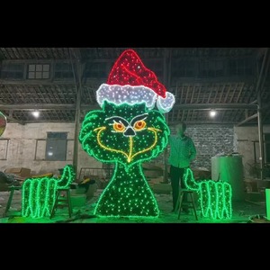 Éclairage décoratif extérieur LED imperméable <span class=keywords><strong>de</strong></span> Noël, motif Grinch en 2D, taille personnalisée, demi-corps, lumière <span class=keywords><strong>de</strong></span> Noël - Product Image 4