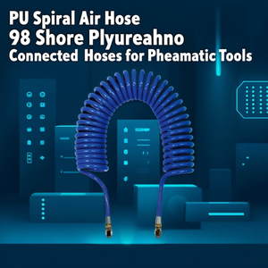 Ttake Tuyau d'air spiralé en PU 98 Shore, Tuyaux connectés en polyuréthane pour outils pneumatiques - Product Image 3