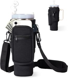 Funda Portabotellas Aislada con Logotipo Personalizado, Bolsa de Transporte para Vasos, Funda de Neopreno para Vasos de 40 oz con Bolsillo para Teléfono - Product Image 4