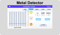 Detektor Logam Industri CQ-807 Sistem Multi-bahasa Layar Sentuh Kemasan Aluminium Foil