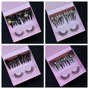 Offre Spéciale : Kit Complet de <span class=keywords><strong>Faux</strong></span> <span class=keywords><strong>Ongles</strong></span> de Luxe Scintillants à Coller et <span class=keywords><strong>Cils</strong></span> Faits Main – Fournitures et Emballage <span class=keywords><strong>pour</strong></span> <span class=keywords><strong>Ongles</strong></span> et <span class=keywords><strong>Cils</strong></span> - Product Image 2