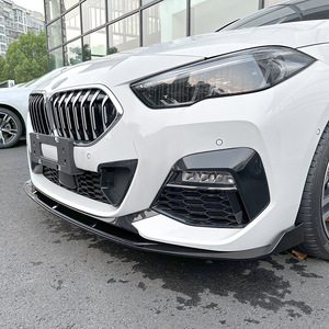 Front Bumper Lip Splitter Piano Black Carbon Fiber Texture For BMW 2 Series F44 M Sport 218i 220i 2020+ - Product Image 3