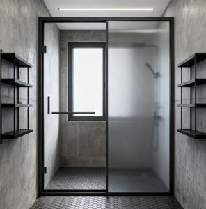 Puerta Corredera Interior <span class=keywords><strong>de</strong></span> <span class=keywords><strong>Vidrio</strong></span> Templado <span class=keywords><strong>de</strong></span> Diseño Nuevo, Color Personalizado, Impermeable, <span class=keywords><strong>con</strong></span> Apertura Lateral, para Balcón, Dormitorio, Baño - Product Image 1