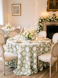 Low MOQ Wholesale Custom Printed Plant Pattern Tablecloth Cotton Linen Polyester Round <strong>Table</strong> <strong>Cover</strong> for Wedding Birthday Party - Product Image 6