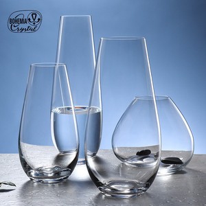Bohemia Crystal Decorative <b>Vase</b> Set <b>Clear</b> Glass Minimalist Design Table Flower <b>Vase</b> For Living Room Desktop Gift - Product Image 3