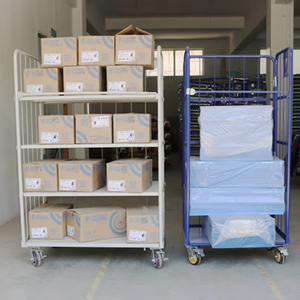 Contenitore a Rotelle per Lavanderia Resistente in Acciaio Zincato Pieghevole Carrello Logistico Personalizzato per Stoccaggio Merci - Product Image 4
