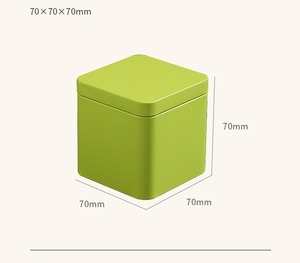 กล่องเหล็กสี่เหลี่<span class=keywords><strong>ย</strong></span>มข<span class=keywords><strong>น</strong></span>าด 70x70 มม. แบบกำห<span class=keywords><strong>น</strong></span>ดเอง รีไซเคิลได้ พิมพ์ลาย UV โลโก้เต็มรูปแบบ สำหรับเก็บชา กาแฟ <span class=keywords><strong>ลูกอม</strong></span> ผงมัทฉะ  ปรับแต่งได้ - Product Image 5