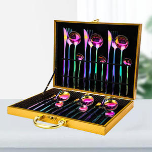 Ensemble de couverts de haute qualité en vente flash, 24 pièces, en acier inoxydable, dans une boîte en bois - Product Image 2