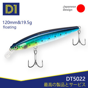 เหยื่อตก<span class=keywords><strong>ปลา</strong></span>แบบ OEM ODM รุ่น Minnow 120F น้ำหนัก 19.5 กรัม แบบลอยน้ำ ระบบแกว่งพิเศษ ระบบแรงโน้มถ่วงพิเศษ อุปกรณ์ตกปลาสำหรับ<span class=keywords><strong>ปลา</strong></span>ทะเล เช่น <span class=keywords><strong>ปลา</strong></span>กะพง - Product Image 1