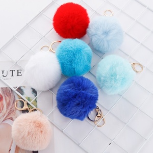 Oneway Wholesale Fashion Llavero de Pompón de Peluche de Piel Sintética Colorido - Product Image 4