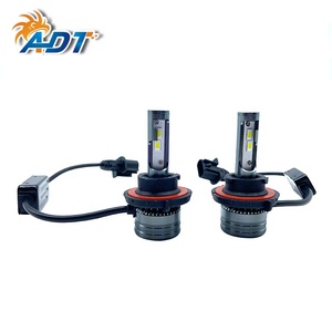 หลอดไฟหน้ารถยนต์ ADT 9-32V สี Gun Color รุ่น S10 Seoul-CSP 3570SMD 50W 8000LM 6500K สีขาว กำลังสูง H7 9005 9006 H11 H4 - Product Image 3