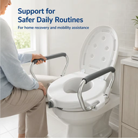 Produit le plus vendu Sunshine Care - Rehausseur de siège de toilette de 2 pouces avec poignée - Anneau de siège de toilette